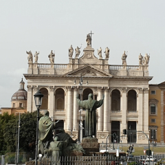 Basilica of St. John Lateran – St. Francis with his brothers on the way to meet the pope